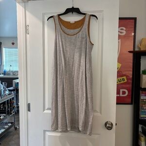 Hem & Thread Striped Midi Dress